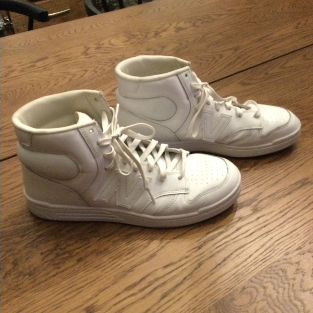 New Balance White High-Top Sneakers